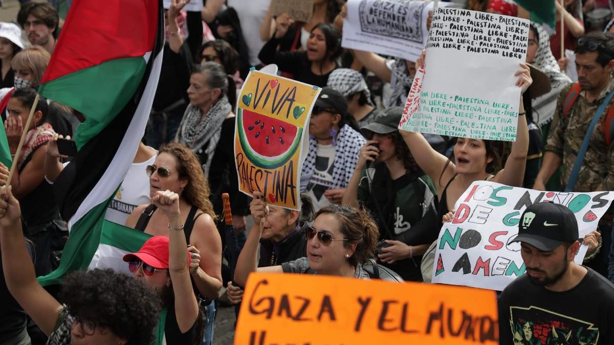 Manifestantes exigieron fin al genocidio