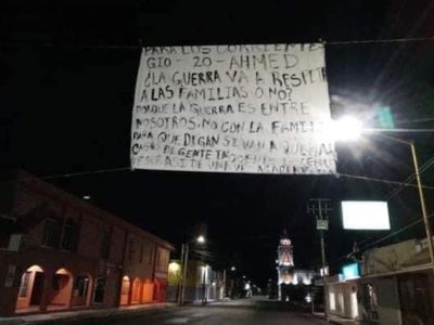 Cuelgan narcomantas en Magdalena de Kino y Santa Ana en Sonora