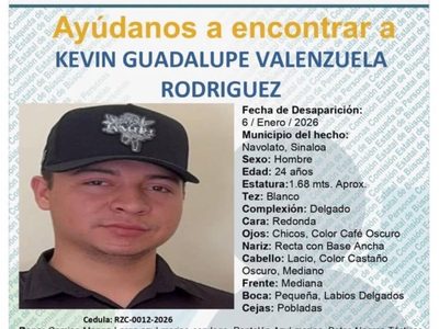 Reportan desaparición de policía municipal de Navolato