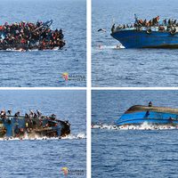 Vuelca barco con migrantes en Canal de Sicilia; mueren al menos siete personas