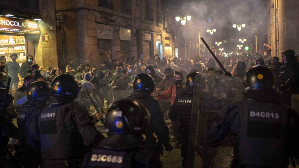 Protestas en Barcelona. Fuente: (Twitter)