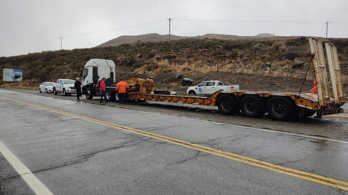 Los trabajos en la Ruta Nacional 40. Fuente: (Twitter)
