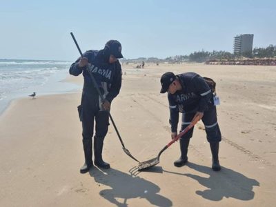 Aparecen restos de hidrocarburos en Playa Miramar, en Tamaulipas