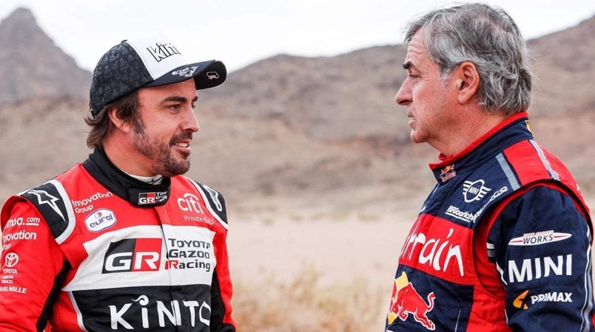 Fernando Alonso y Carlos Sainz. Fuente: (Twitter)