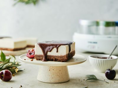 Cuadraditos de yogurt, banana y chocolate derretido sin harina: tentate con esta versión para comer sin culpa