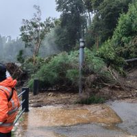 Cerraron el acceso a Playa Correntoso por un deslizamiento en la costanera