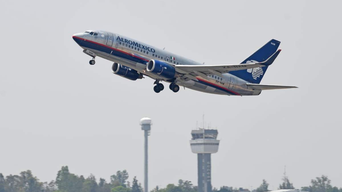 Un avión de Aeroméxico