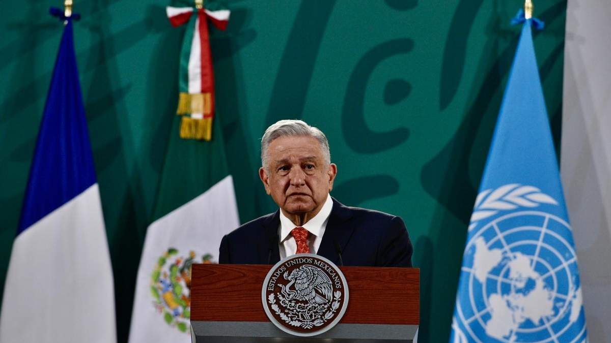 El presidente López Obrador en Palacio Nacional