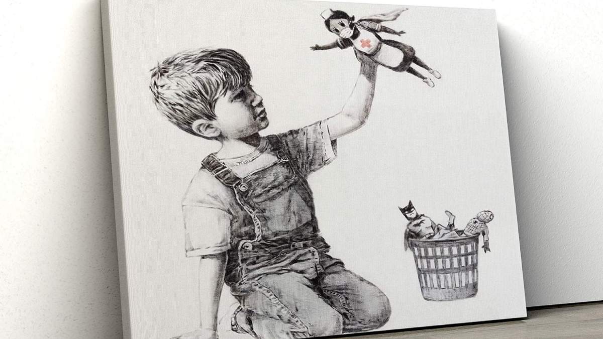 "Game Changer", la obra benéfica de Banksy. Fuente: (Twitter)