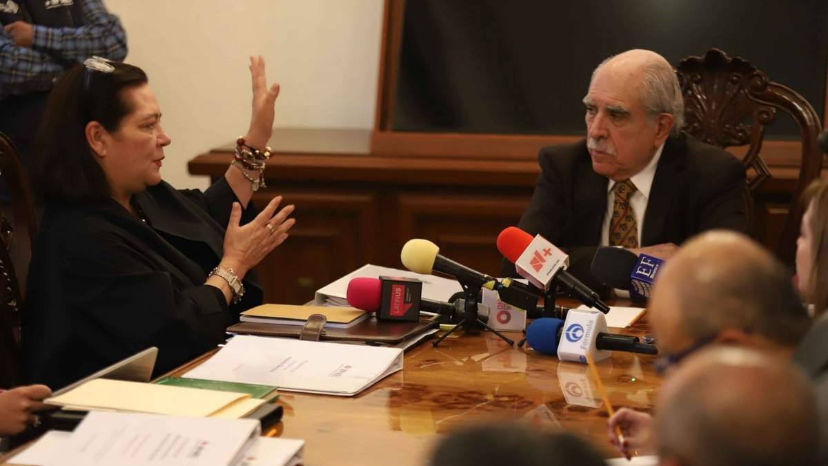 Guadalupe Taddei y Pablo Gómez, durante el encuentro