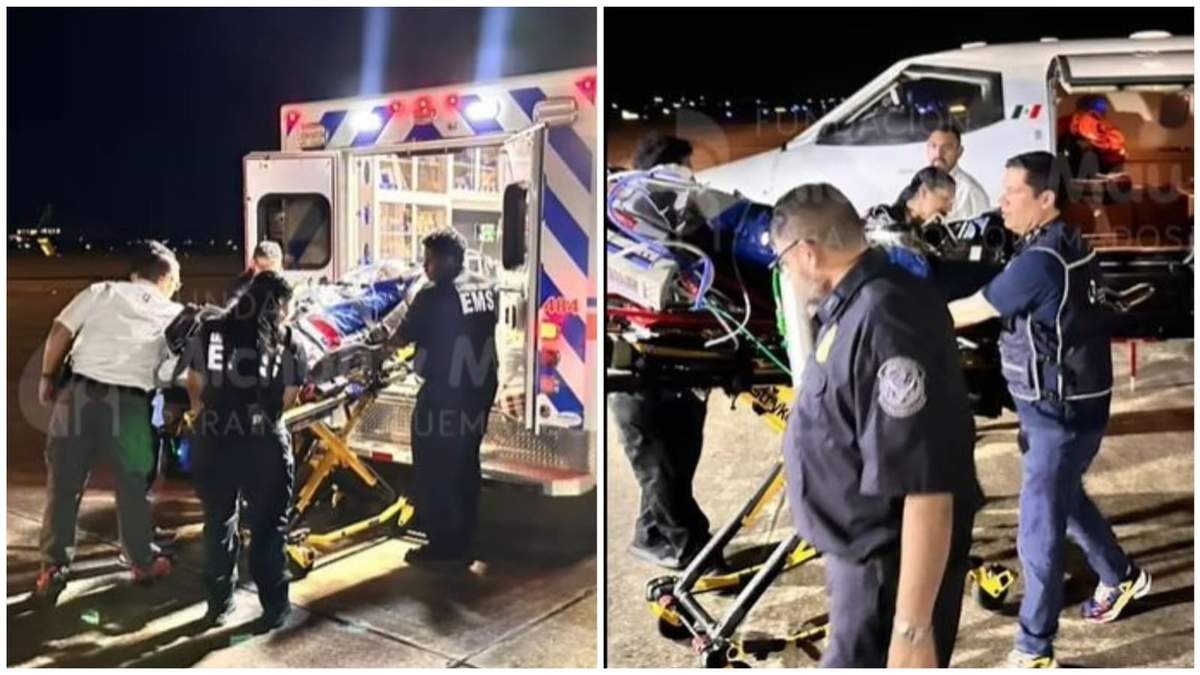 Traslado de la niña Jazlyn a Texas, donde fue sometida a cirugía después de resultar con quemaduras, a causa de la explosión de una pipa en el puente de La Concordia en Iztapalapa