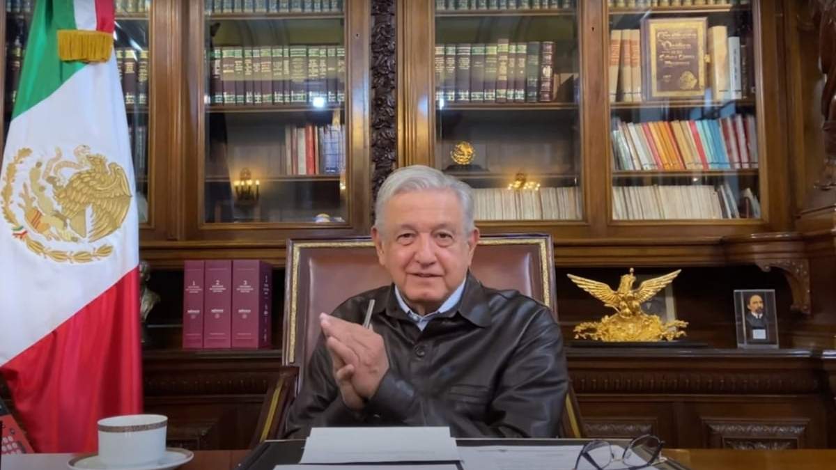 El presidente Andrés Manuel López Obrador en Palacio Nacional