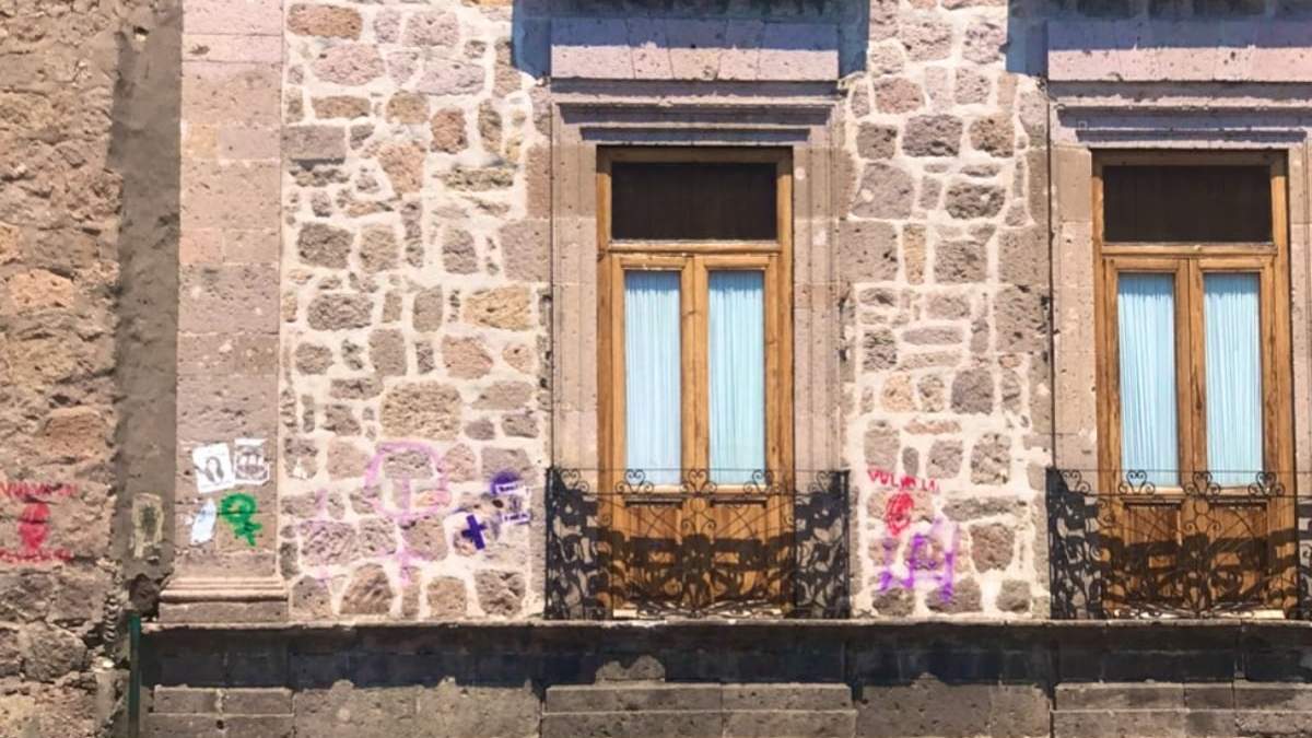 Pintas en Morelia tras la marcha del Día Internacional de la Mujer