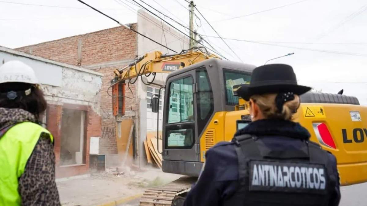 El operativo terminó con la estructura utilizada para el comercio de sustancias. Fuente: (Gobierno de Neuquén)