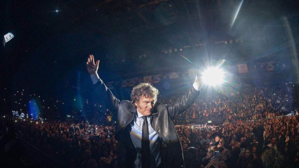 El presidente argentino en el Luna Park