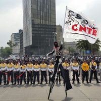 La CNTE amaga con mantener plantón en Paseo de la Reforma