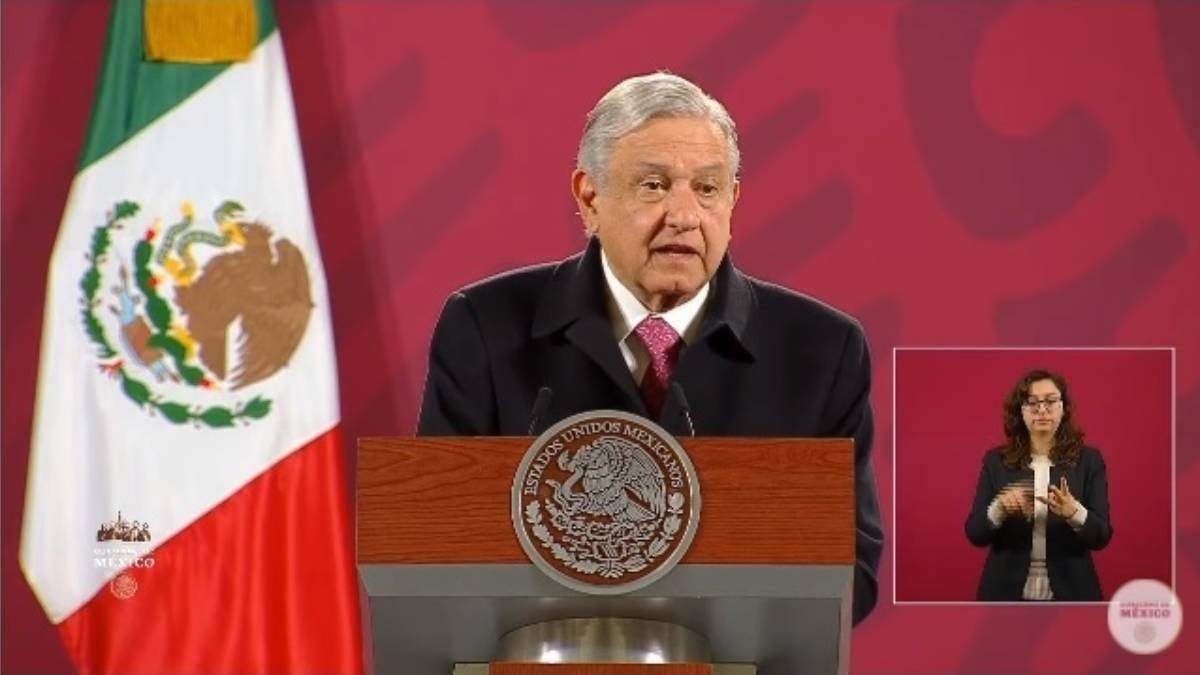 El presidente López Obrador en Palacio Nacional