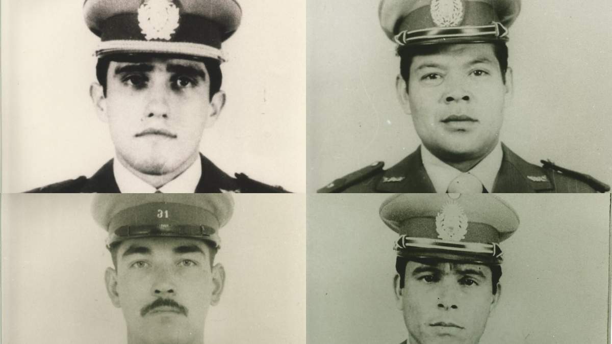 Los excombatienes identificados: Guillermo Nasif, Marciano Verón, Carlos Misael Pereyra yJuan Carlos Treppo. Fuente: (Minuto Neuquén)