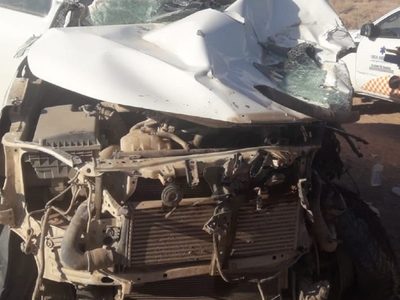 Un operario petrolero con lesiones graves por un fuerte choque frontal en la ruta 8