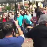 Se arma trifulca en Coyoacán previo a acto de AMLO (Videos)