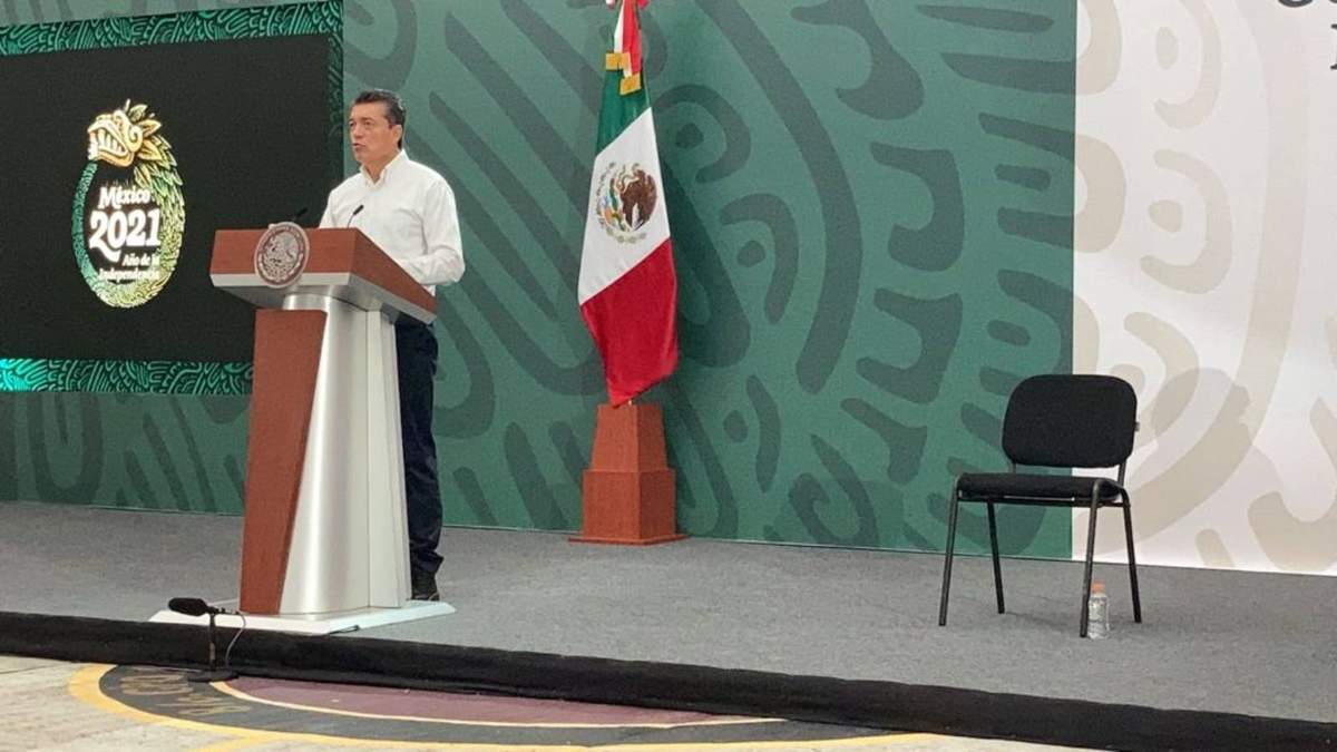Rutilio Escandón en ausencia de AMLO en la mañanera