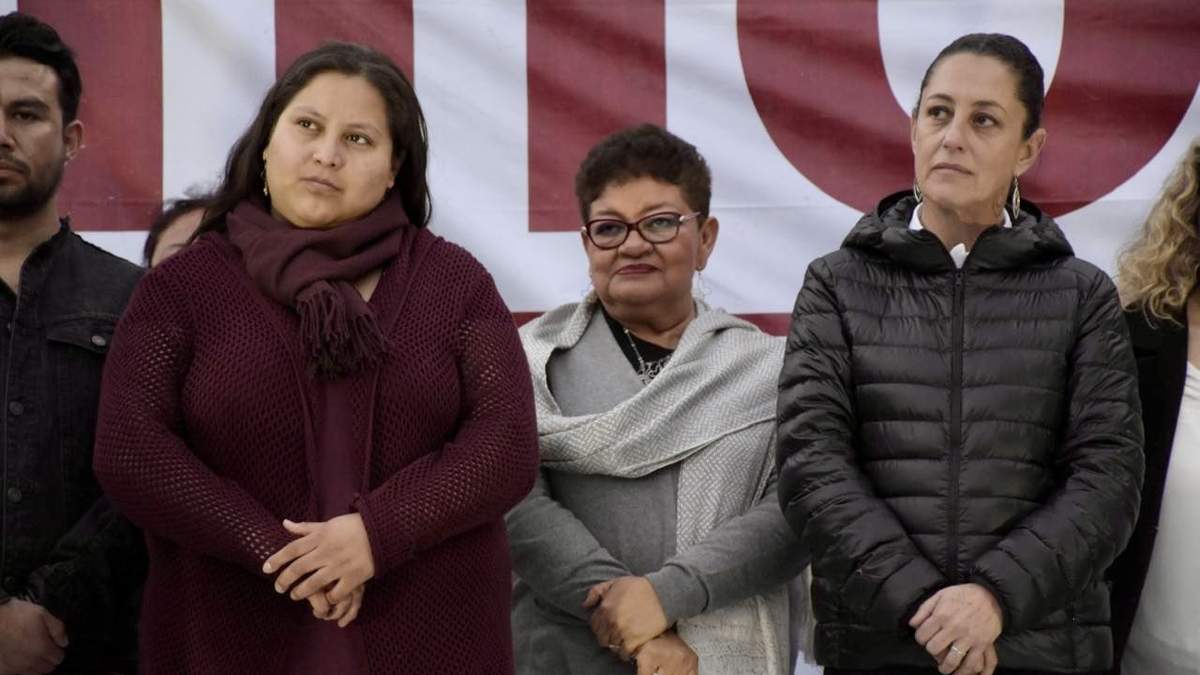 Citlalli Hernández, Ernestina Godoy y Claudia Sheinbaum