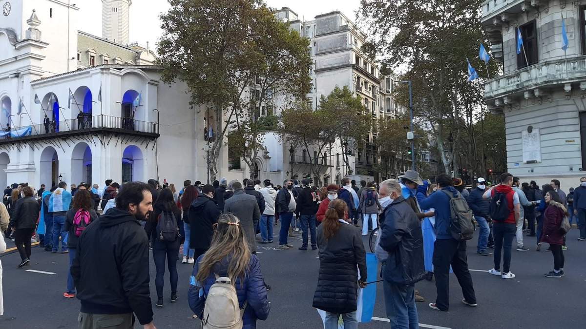 Marchas anti cuarentena. Fuente: (Twitter)