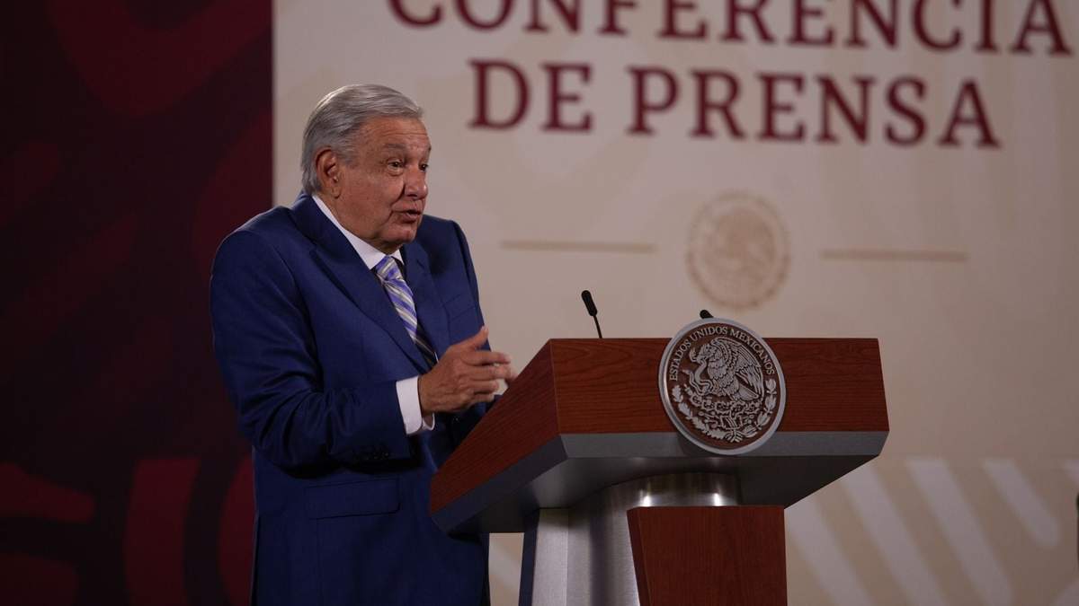 El presidente en Palacio Nacional donde se llevó a cabo la conferencia matutina