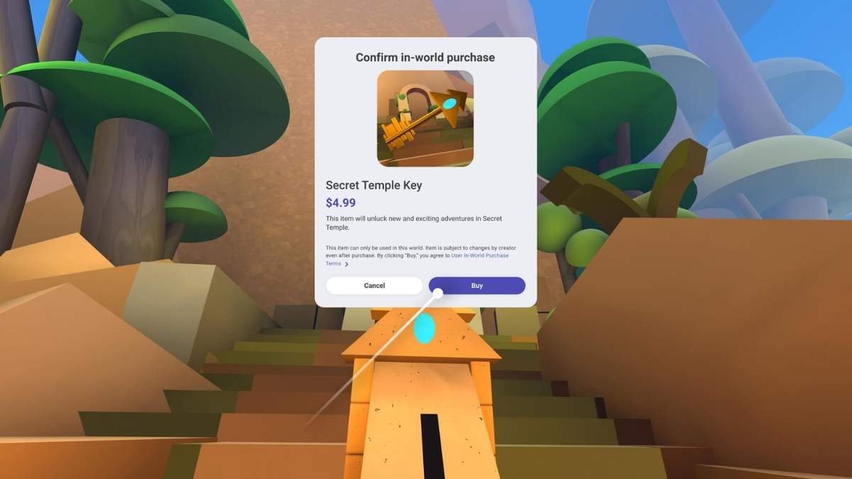 Compras en Horizon Worlds