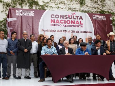 Revelan preguntas para consulta de NAIM, que costará 1.5 mdp, y que fondearán diputados de Morena