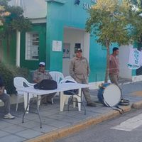 Reclamo de ATE en San Patricio del Chañar por el bono acordado a nivel provincial