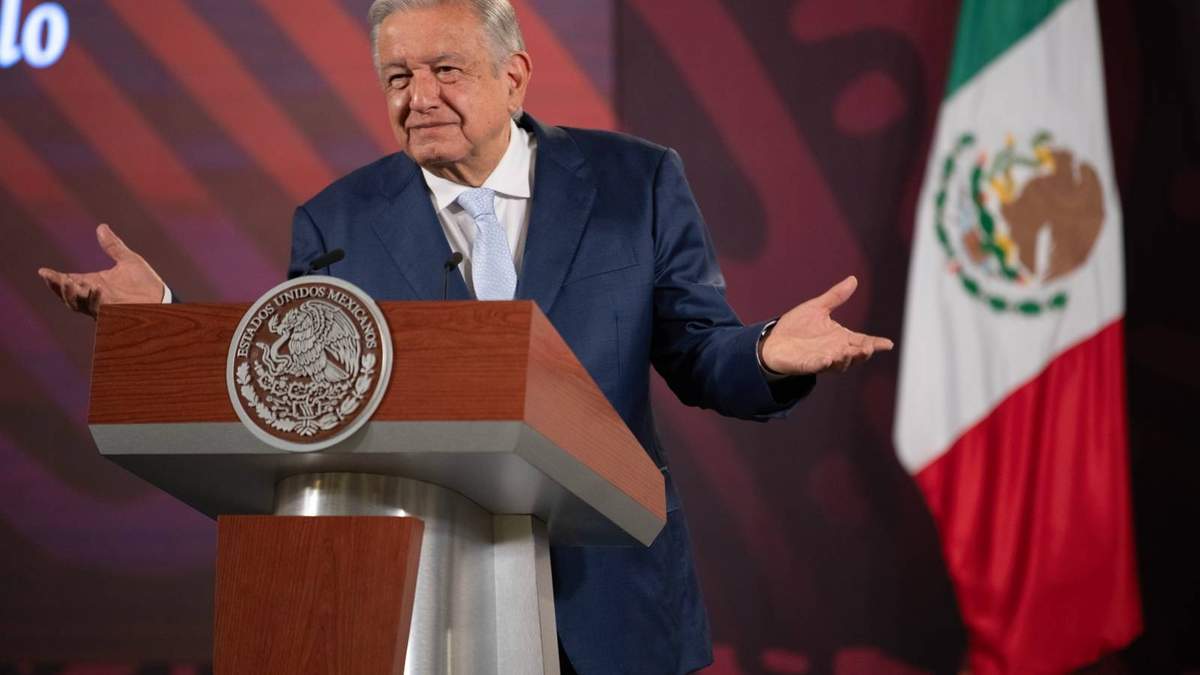 El presidente López obrador en conferencia mañanera