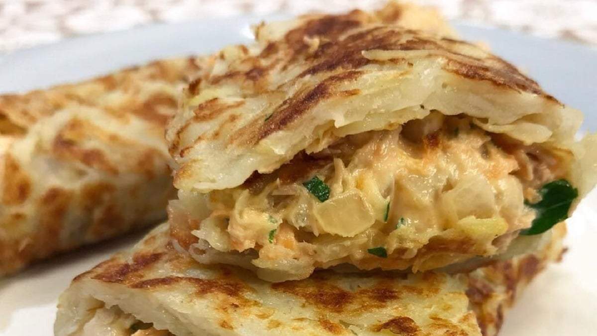 Cómo hacer unos ricos wraps de papa. Fuente: (X)