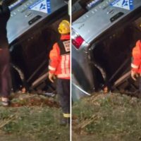 Volcó una camioneta de Vialidad, alcoholizado y sin ser chofer