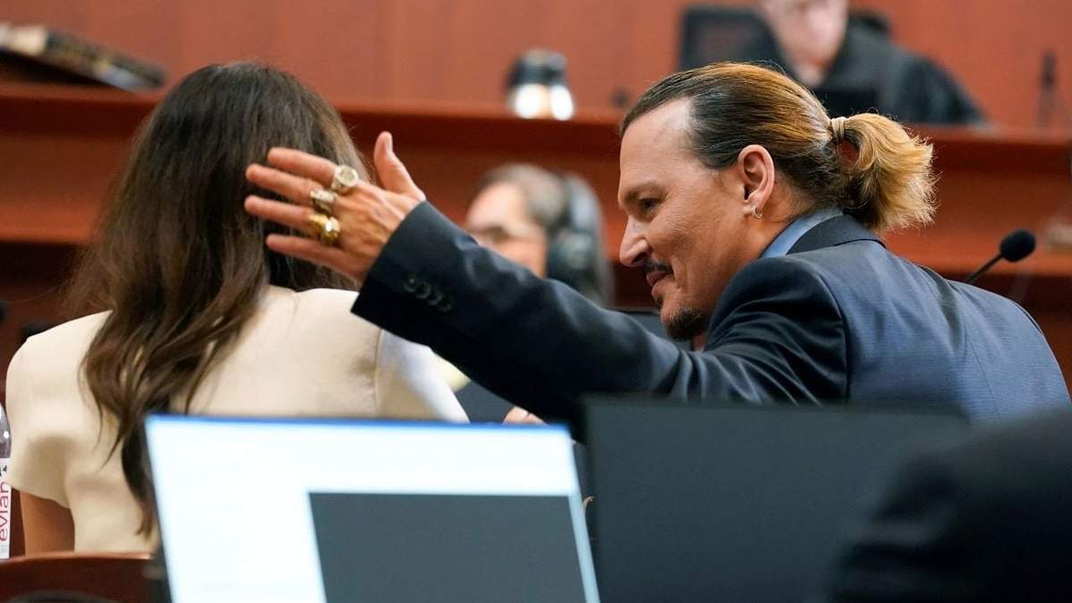 Actor Johnny Depp durante su juicio con Amber Heard