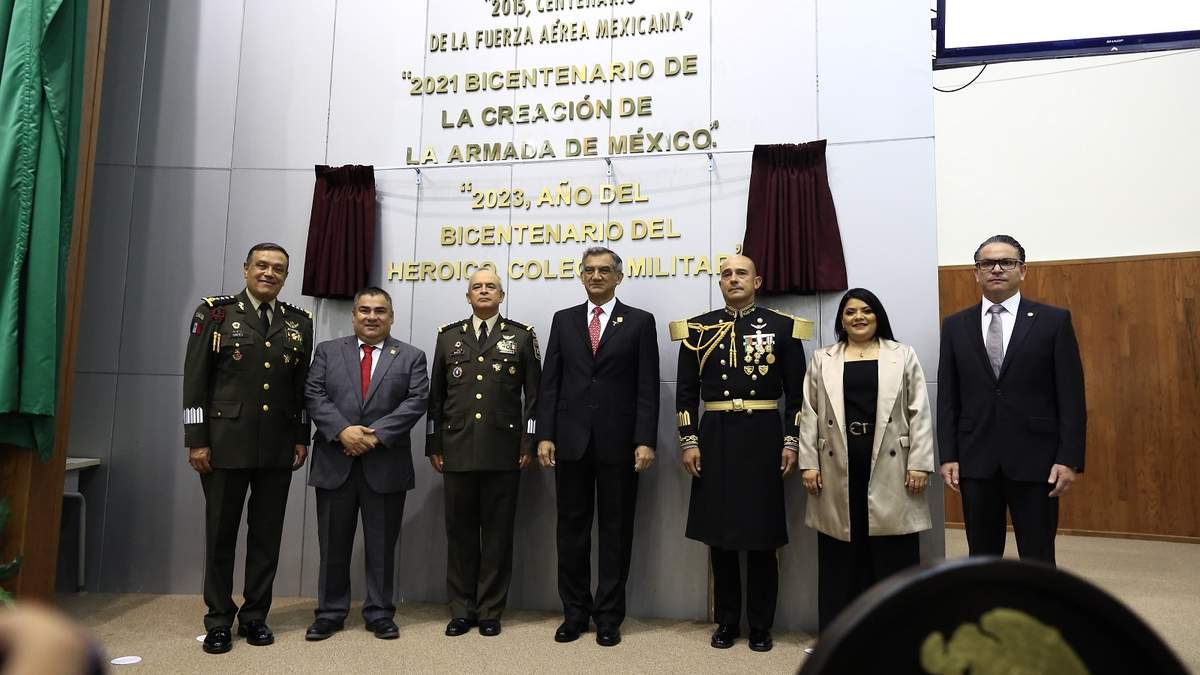 Devela gobernador letras de oro en el Congreso de Tamaulipas por el bicentenario del Colegio Militar