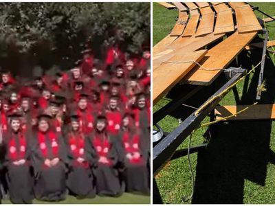 Colapsan gradas durante foto de graduación de la Ibero en la CDMX; hay 33 heridos