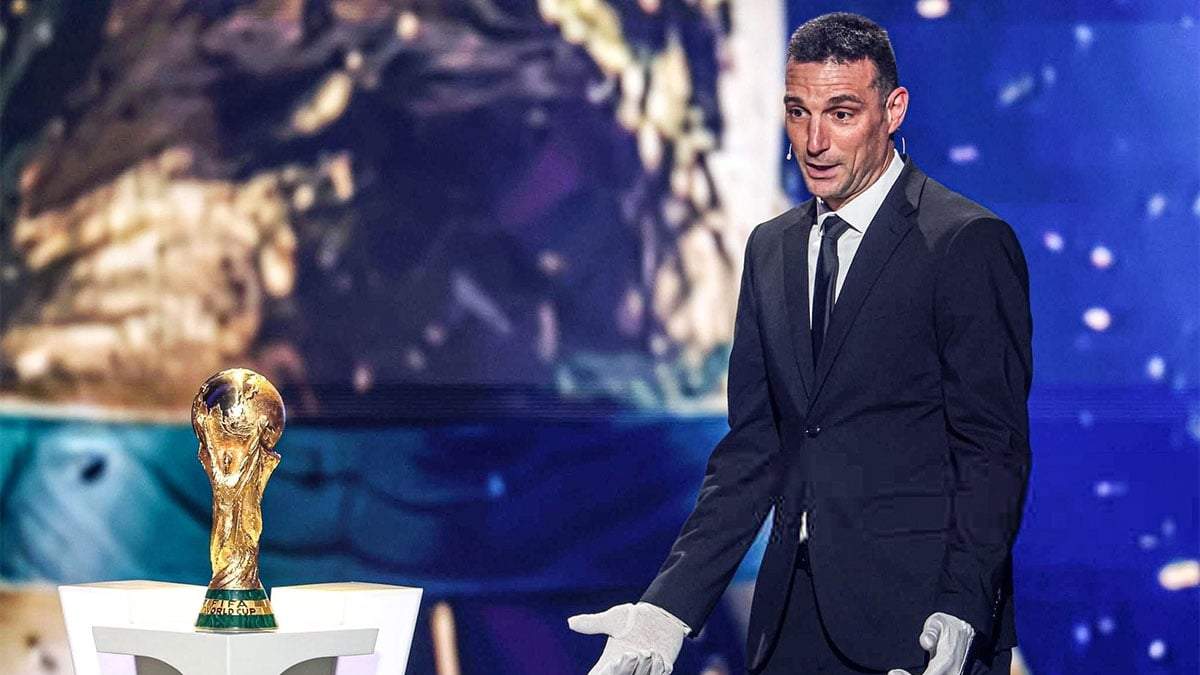Lionel Scaloni entregó la copa y después habló del grupo que le tocó a la Selecicón.