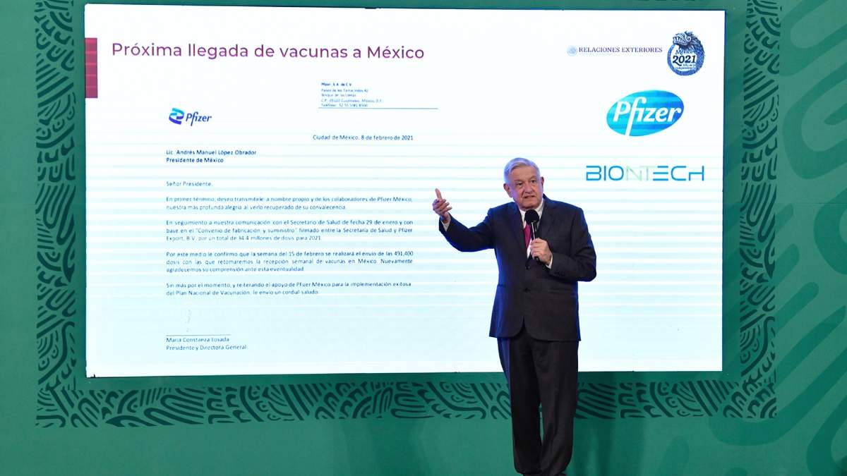 AMLO anunció la llegada de un millón de dosis de AstraZeneca