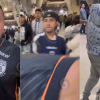 Fan de Rayados golpea a aficionado de Pachuca en plena entrevista (Video)
