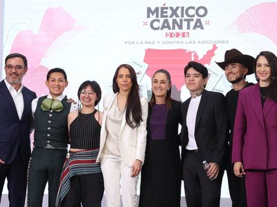 Claudia Sheinbaum presenta segunda edición de "México Canta por la paz y contra las adicciones"