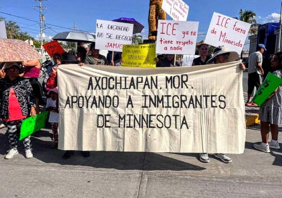 Axochiapan protesta por detenciones de migrantes en EU y expresa solidaridad a distancia