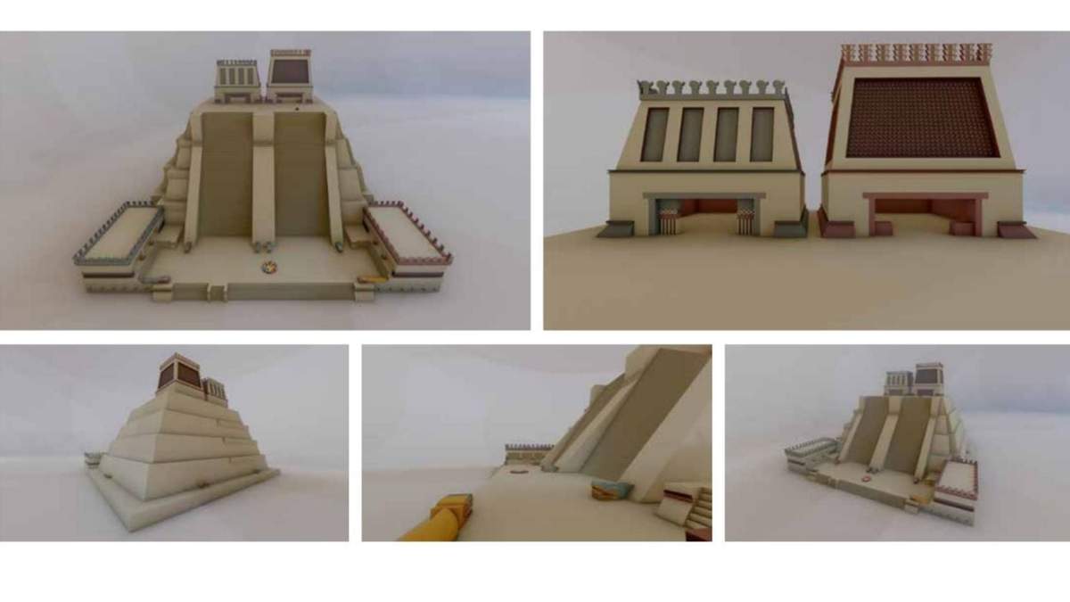 Maqueta monumental del Huey Teocalli Templo Mayor