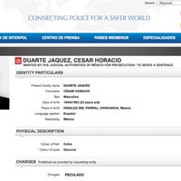 Interpol emite ficha roja para capturar a César Duarte