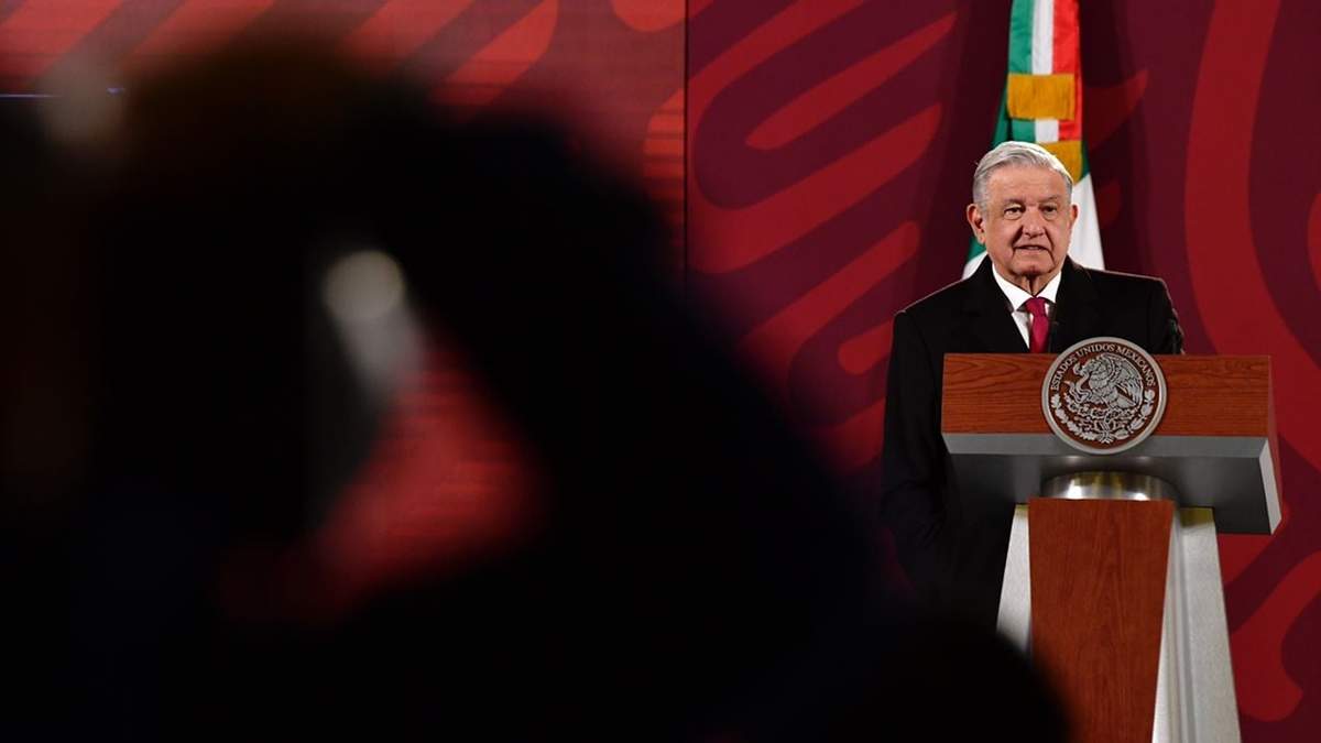 El presidente durante la conferencia matutina