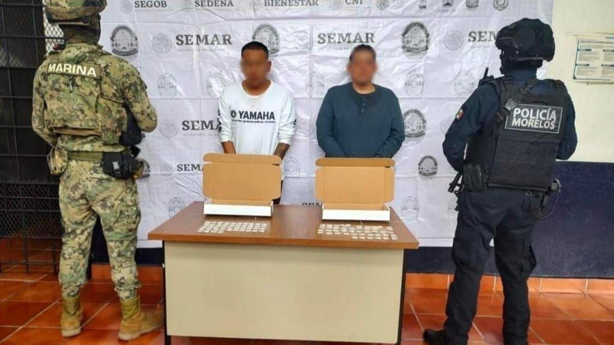 La presentación de los detenidos