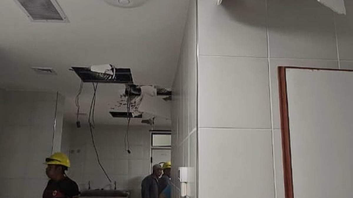 El hombre provocó graves daños en el sector recientemente inaugurado del hospital. Fuente (Radio7)