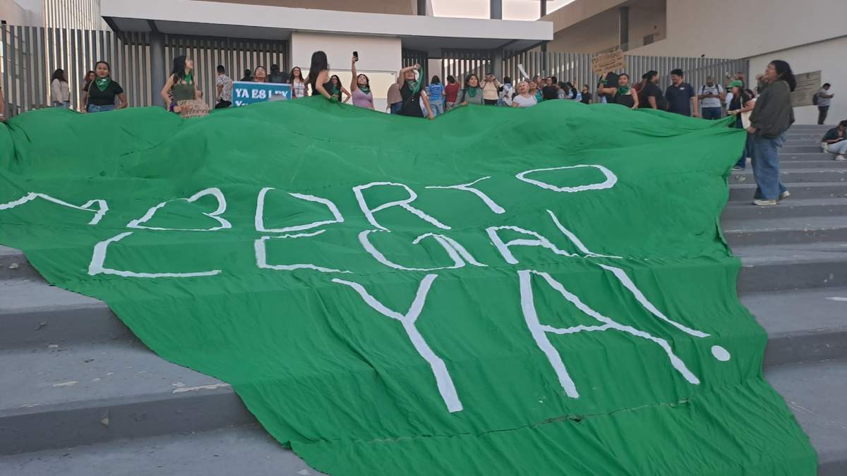 Manifestación en favor del aborto en Yucatán