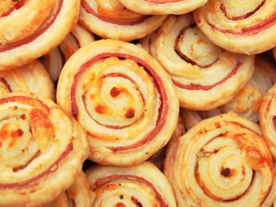 Rolls de jamón y queso: ideal para la juntada con amigos