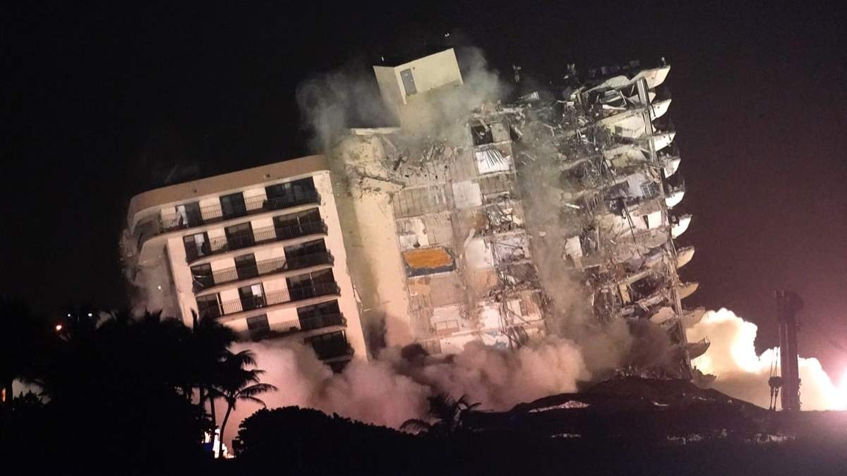 El edificio colapsado en Miami